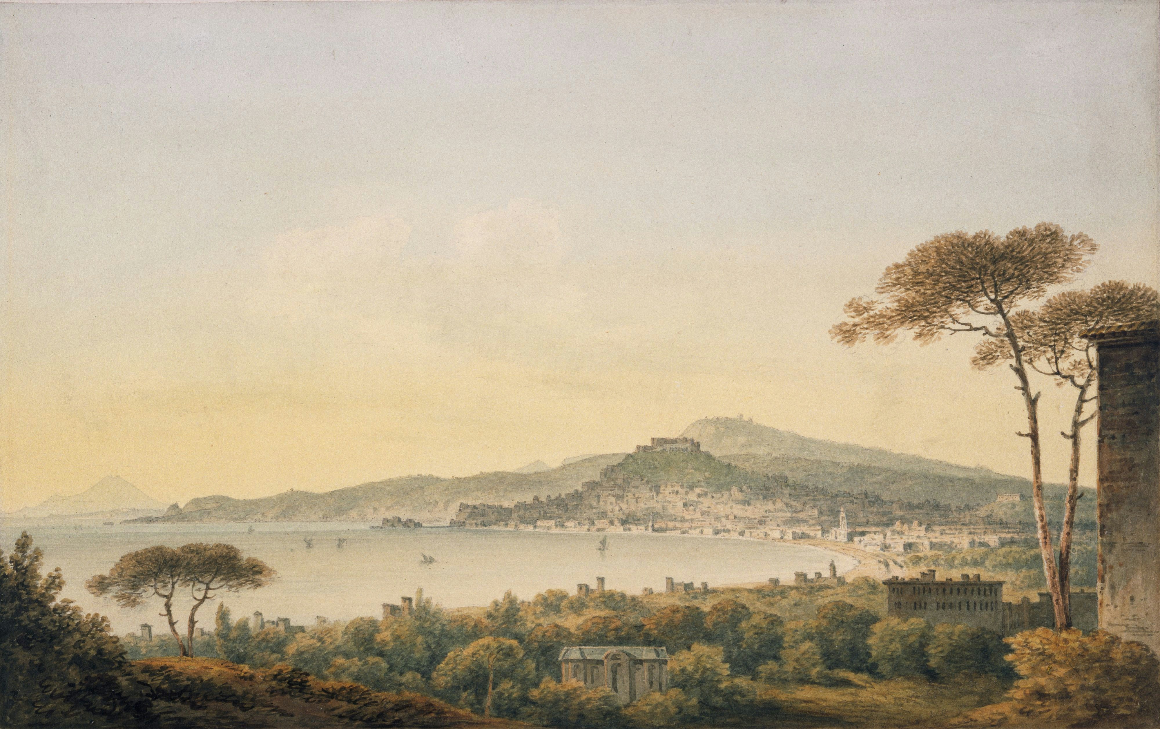 Panoramic view of Naples, 1780 painting